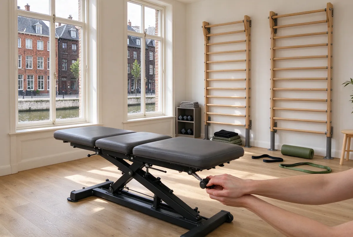 Oefenzaal van een groepspraktijk kinesitherapie