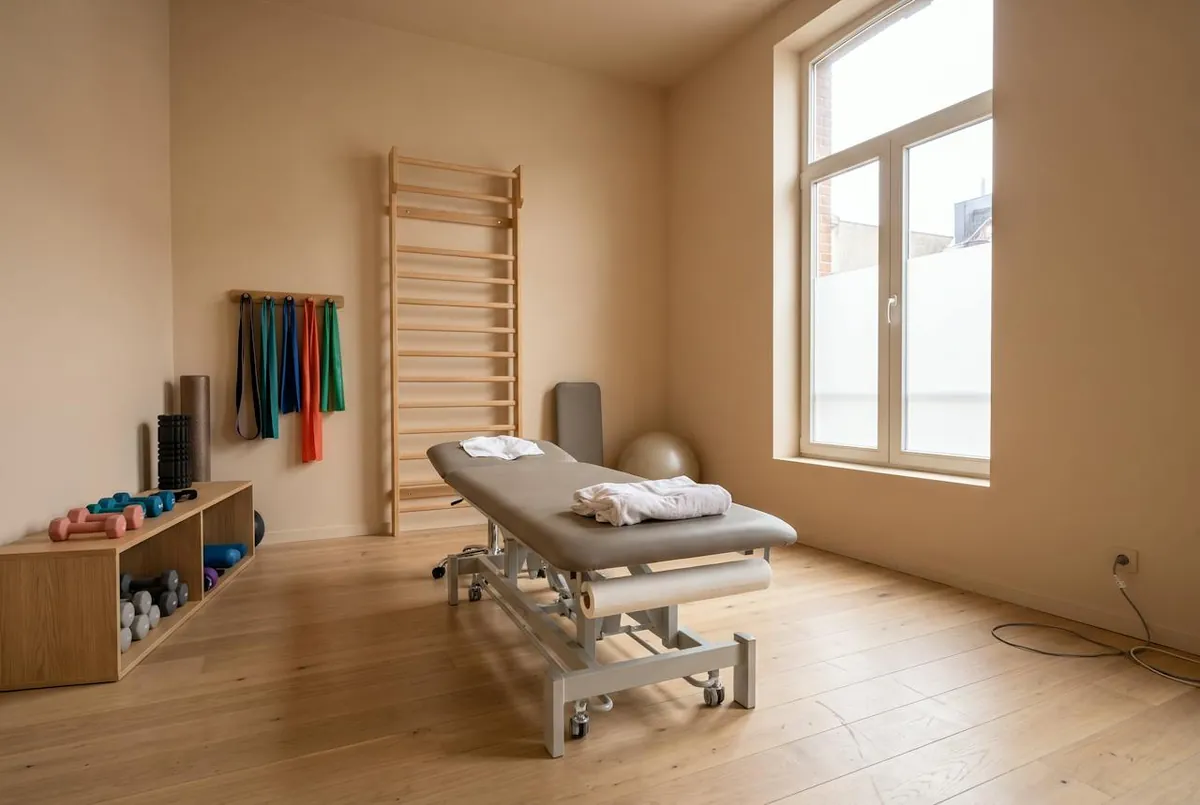 Oefenzaal van een groepspraktijk kinesitherapie