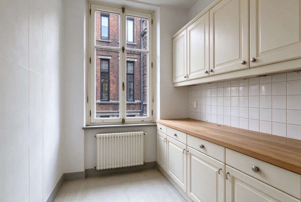 Opgefriste keuken in een appartement in Jette