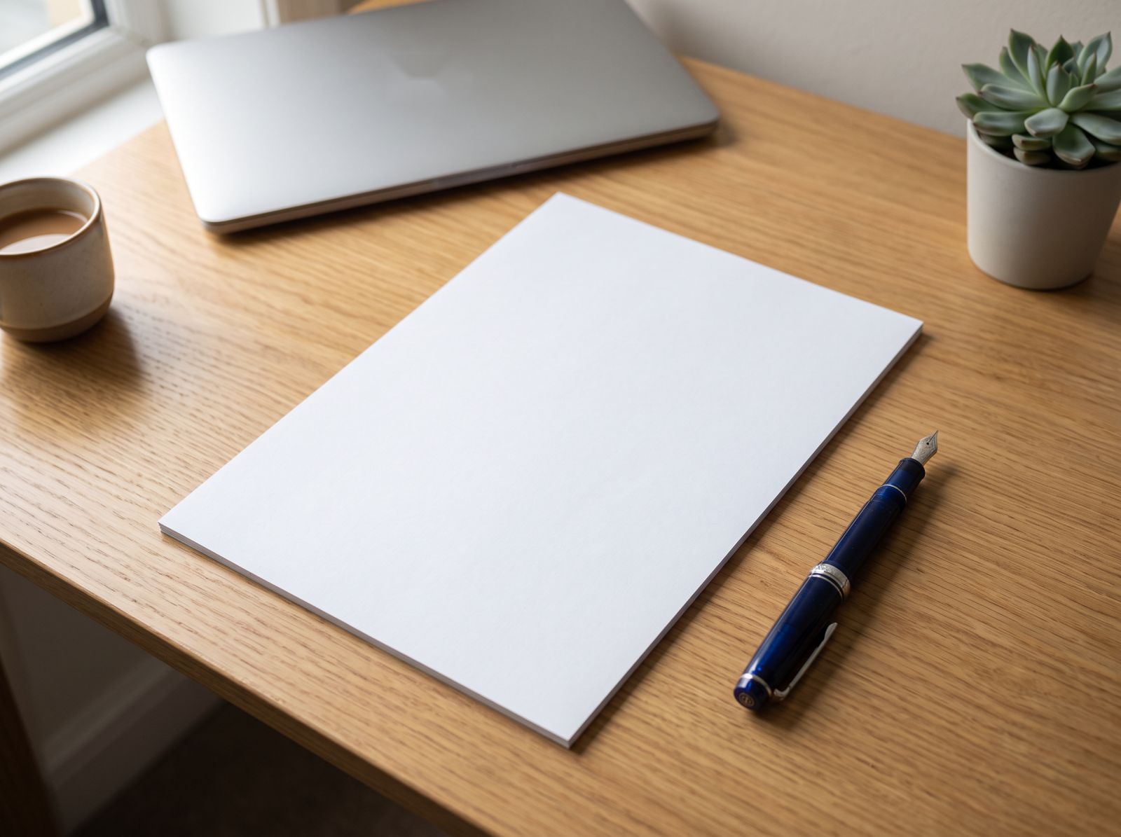 Briefpapier op een bureau