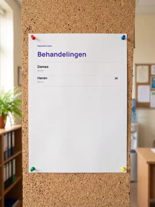 Prijskaart op een standaard